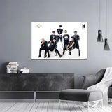 Poster des BTS en noir et blanc