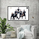 Poster des BTS en noir et blanc