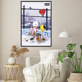 Affiche BT21 sur un Rooftop