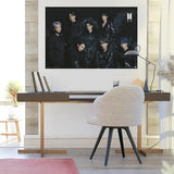 Poster BTS avec des ailes noires