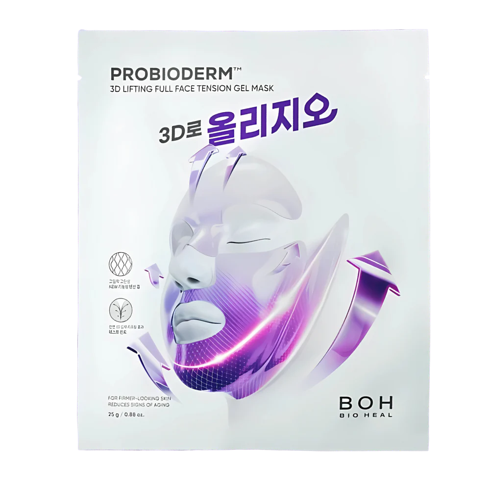 BIOHEAL BOH [Édition Oligio] Masque en gel liftant 3D Probioderm pour tout le visage, 1 feuille