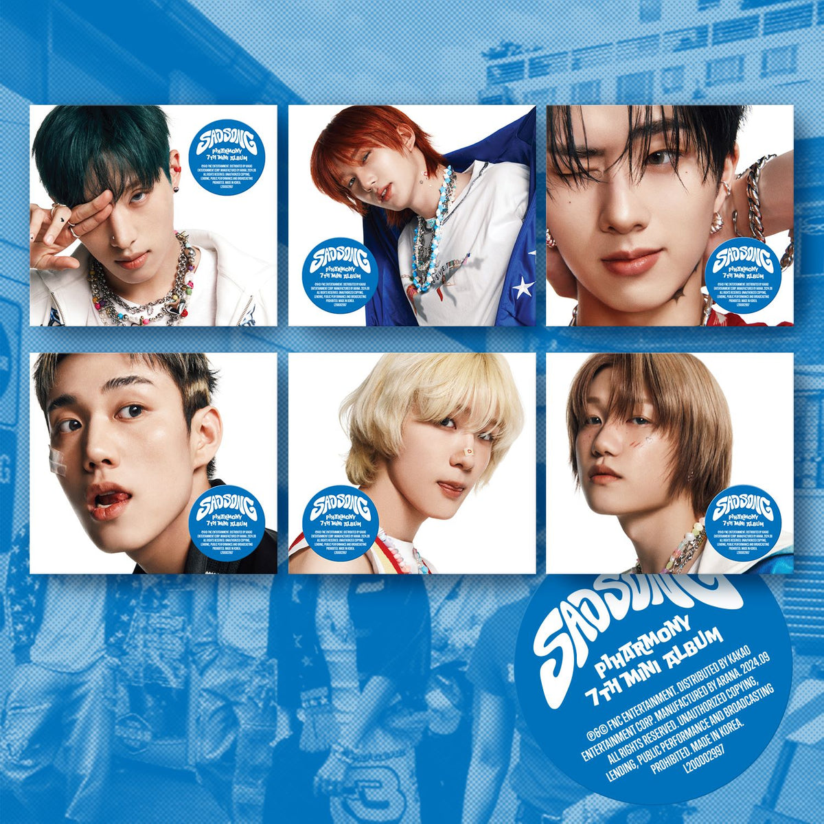 P1harmony - 7th Mini Album [SAD Song] (digipack Ver.) (6 TYPE Random)