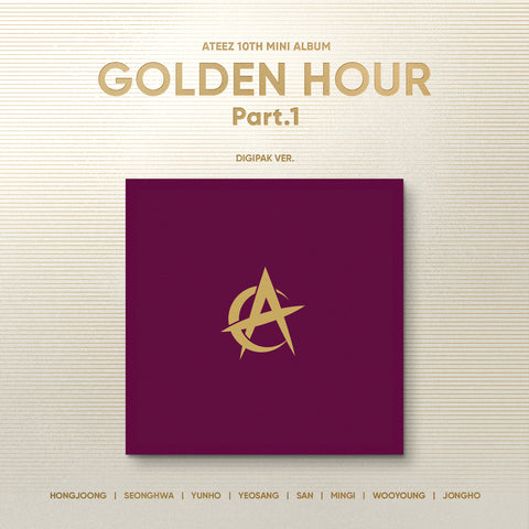 Ateez - 10TH MINI Album [golden HOUR : Part.1] (digipack Ver.) (random Ver.)
