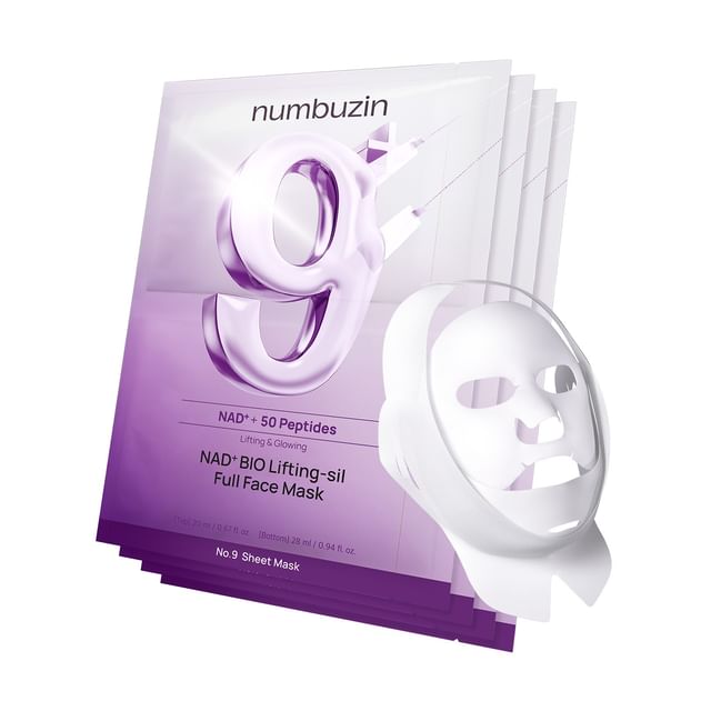 No.9 NAD Bio Lifting Full Cover Facial Mask (Boite de 4)