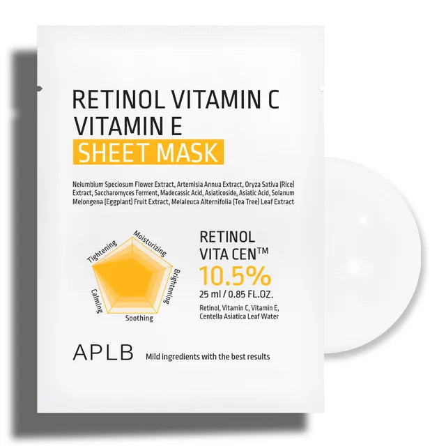 Retinol Vitamin C Vitamin E Sheet MASK à l'unité