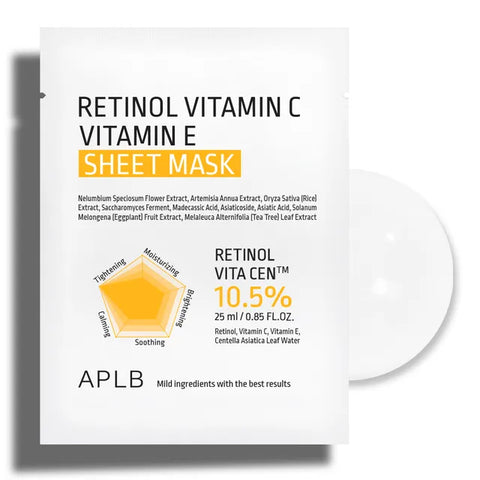Retinol Vitamin C Vitamin E Sheet MASK à l'unité