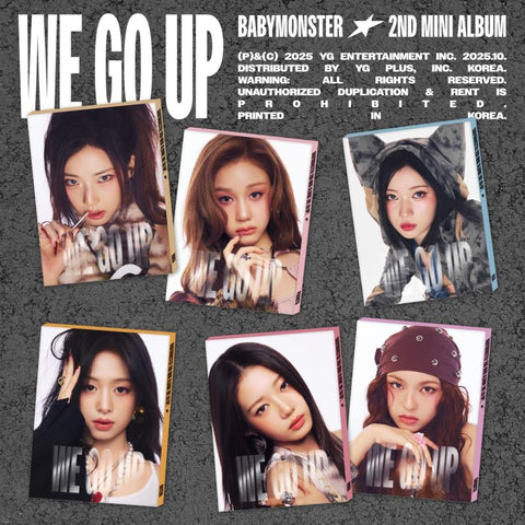 (makestar) Babymonster - 2nd MINI Album [WE GO UP] (pattern Ver.) (6 Types Random)