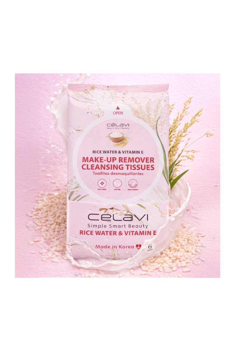 Rice Water + Vitamin E Makeup Wipes