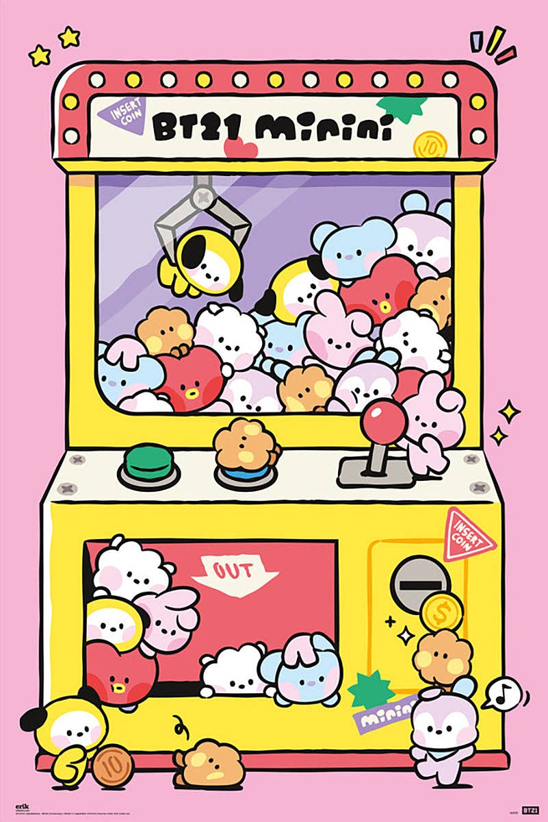 Affiche BT21 de la machine d'arcade