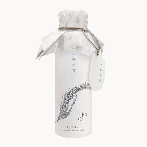 Rice bran powder wash