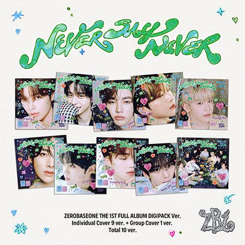Zerobaseone - THE 1ST FULL Album [never SAY Never] (digipack Ver.) (10 Types Random)